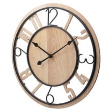 60cm Light Timber Gabe Silent Wall Clock